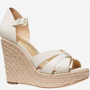 COPY - Like new. Michael Kors Cuña Maggie Leather Espadrille Wedge Sandals